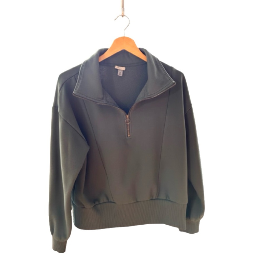 a new day light Green Quarter-Zip Sweatshirt